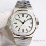 PPF Factory V5 Patek Philippe Nautilus 5711 Stainless Steel White Dial Watch Best Replica